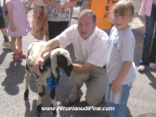 Il vincitore del primo e secondo premio, agnello e pecora.