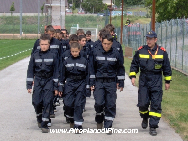 Gli allievi al rientro dopo la dimostrazione