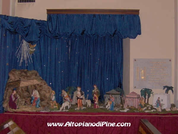 Presepe all'interno della Chiesa