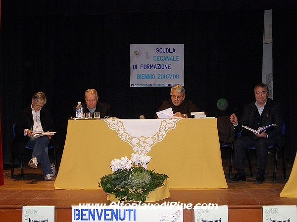 Marta, don Silvio Benedetti, Padre Matteo che ha presentato il corso decanale di formazione e don Luigi Benedetti