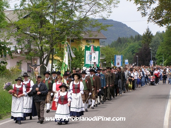 Festa patronale di Pine' 2008 - la gente in processione