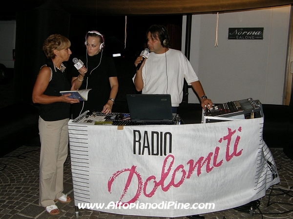 La presidente dell'ApT Franca Broseghini intervistata da Radio Dolomiti - Pine' sotto le stelle 2009 - 15 luglio 2009 