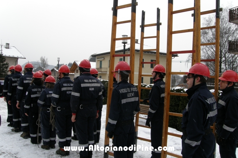 Manovra Allievi Vigili del Fuoco Volontari distretto di Pergine Valsugana