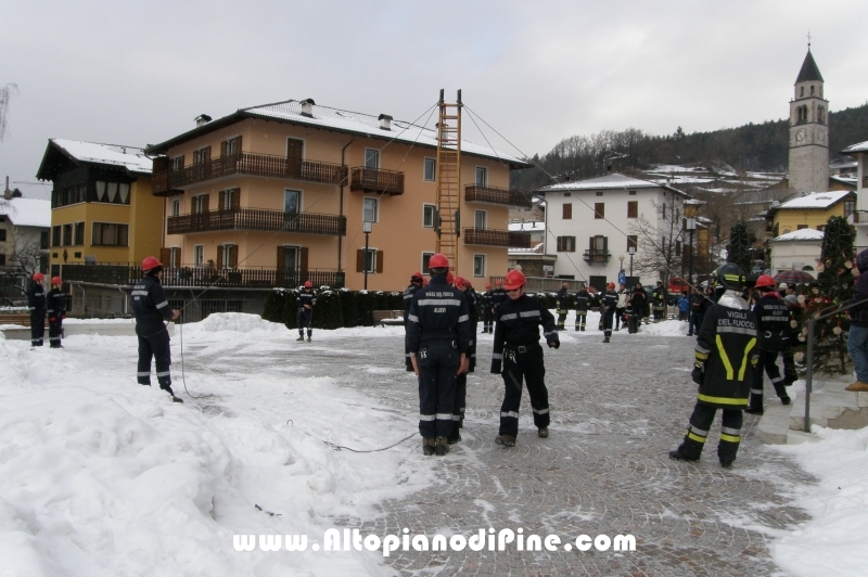 Manovra Allievi Vigili del Fuoco Volontari distretto di Pergine Valsugana