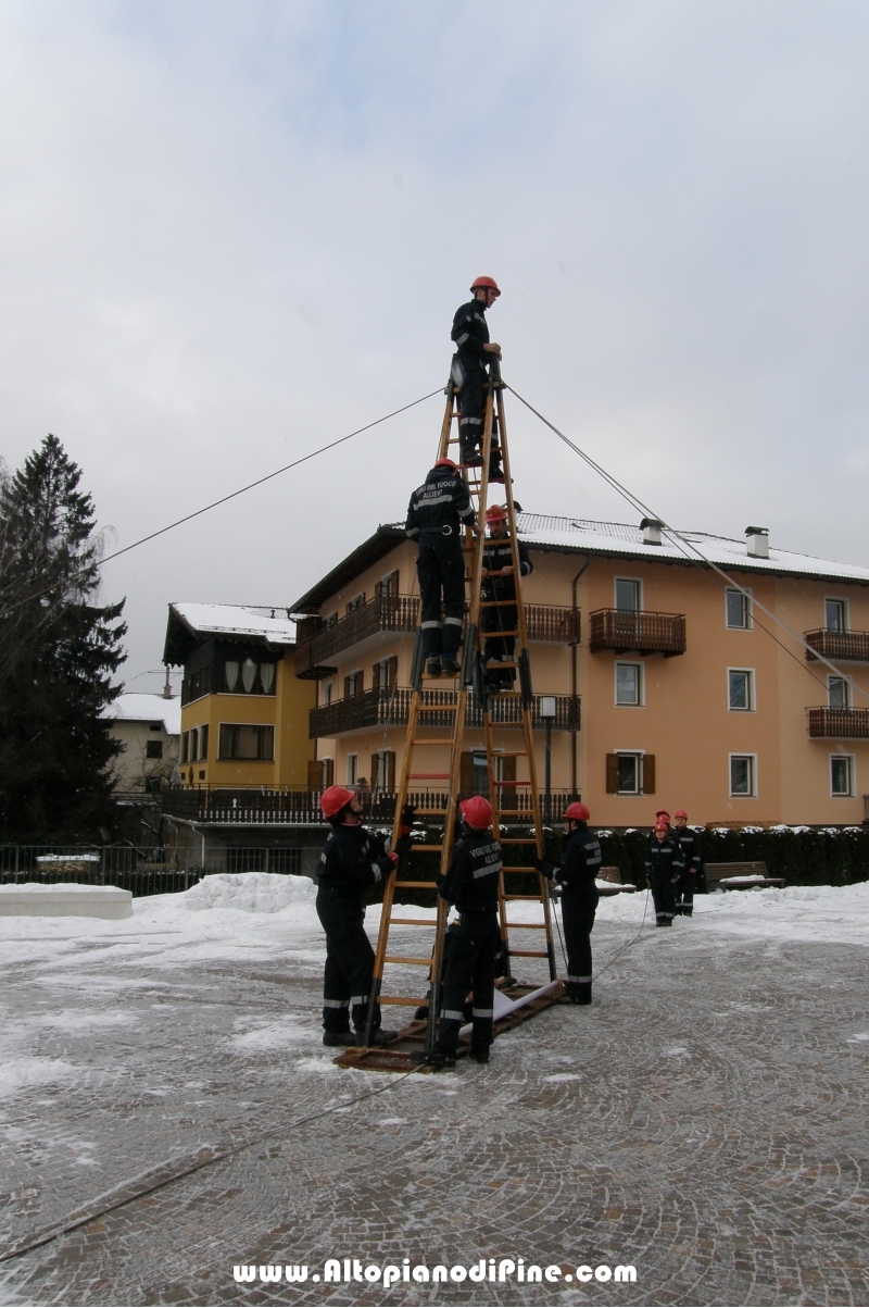 Manovra Allievi Vigili del Fuoco Volontari distretto di Pergine Valsugana