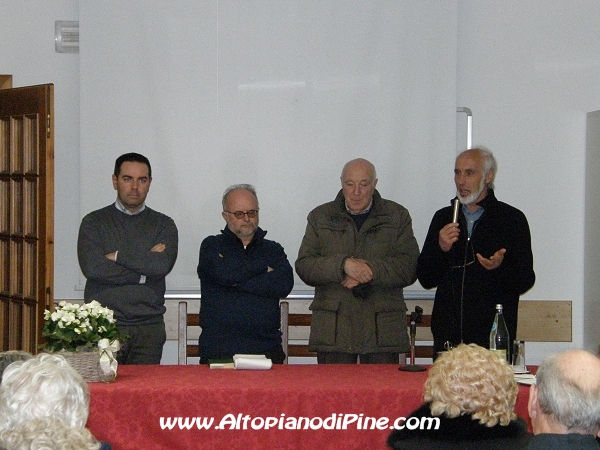 Il Sindaco Ugo Grisenti, don Stefano Volani, Luciano Ioriatti, Fulvio Andreatta