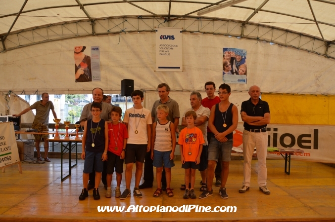 Il podio categoria ragazzi Trofeo Avis 2013