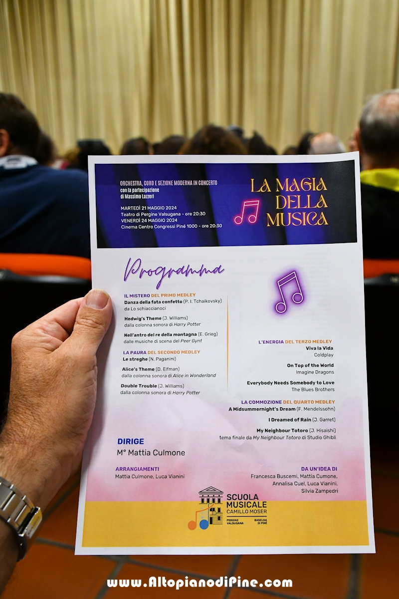 La magia della Musica - maggio 2024 scuola musicale C. Moser di Pergine Valsugana e Baselga di Piné