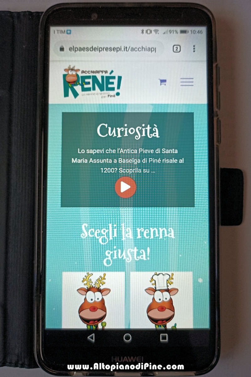 Rene' la renna a spasso per Pine' - dicembre 2020